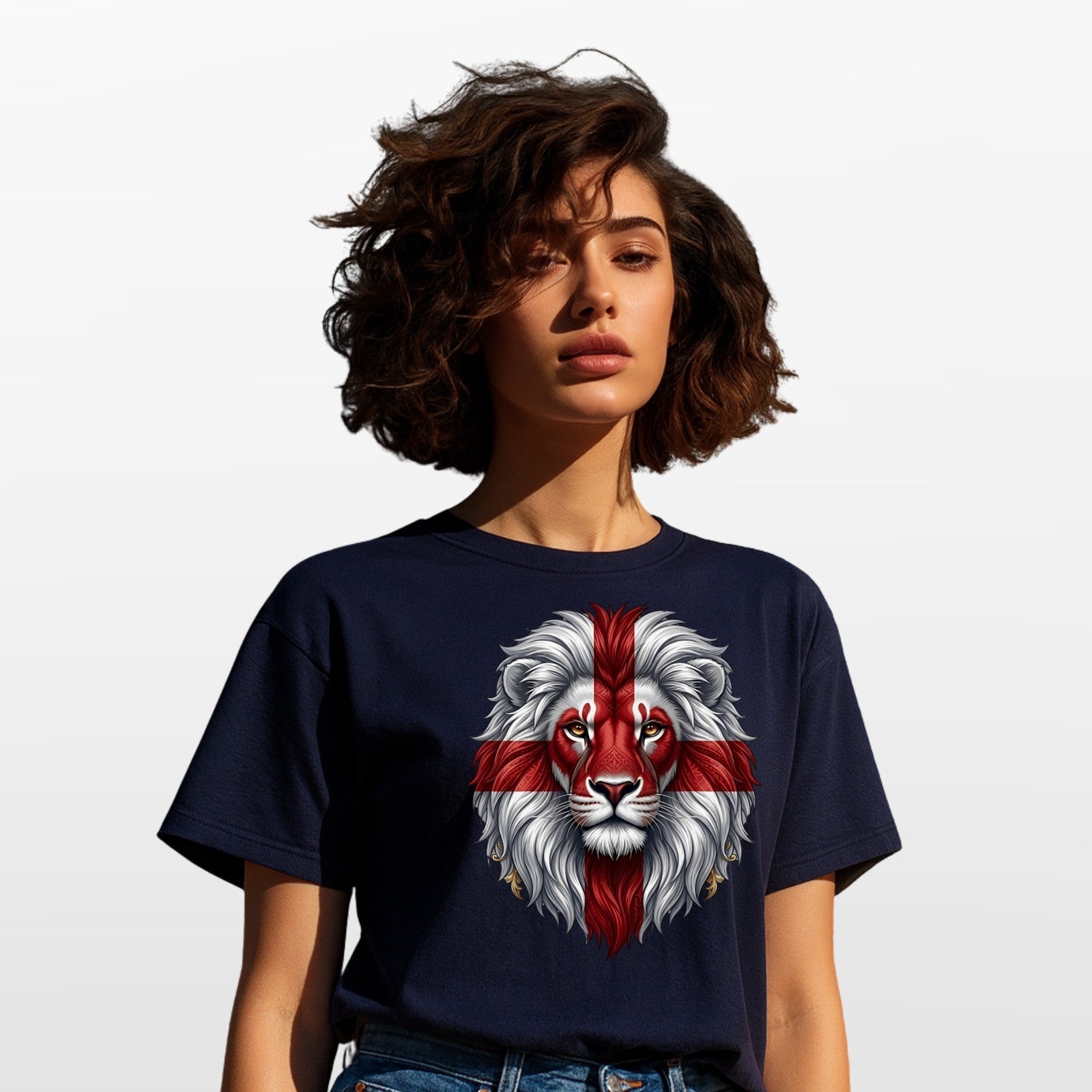 England 2026 Lion T Shirt St George Cross Football Fan Graphic Gift Tee UK