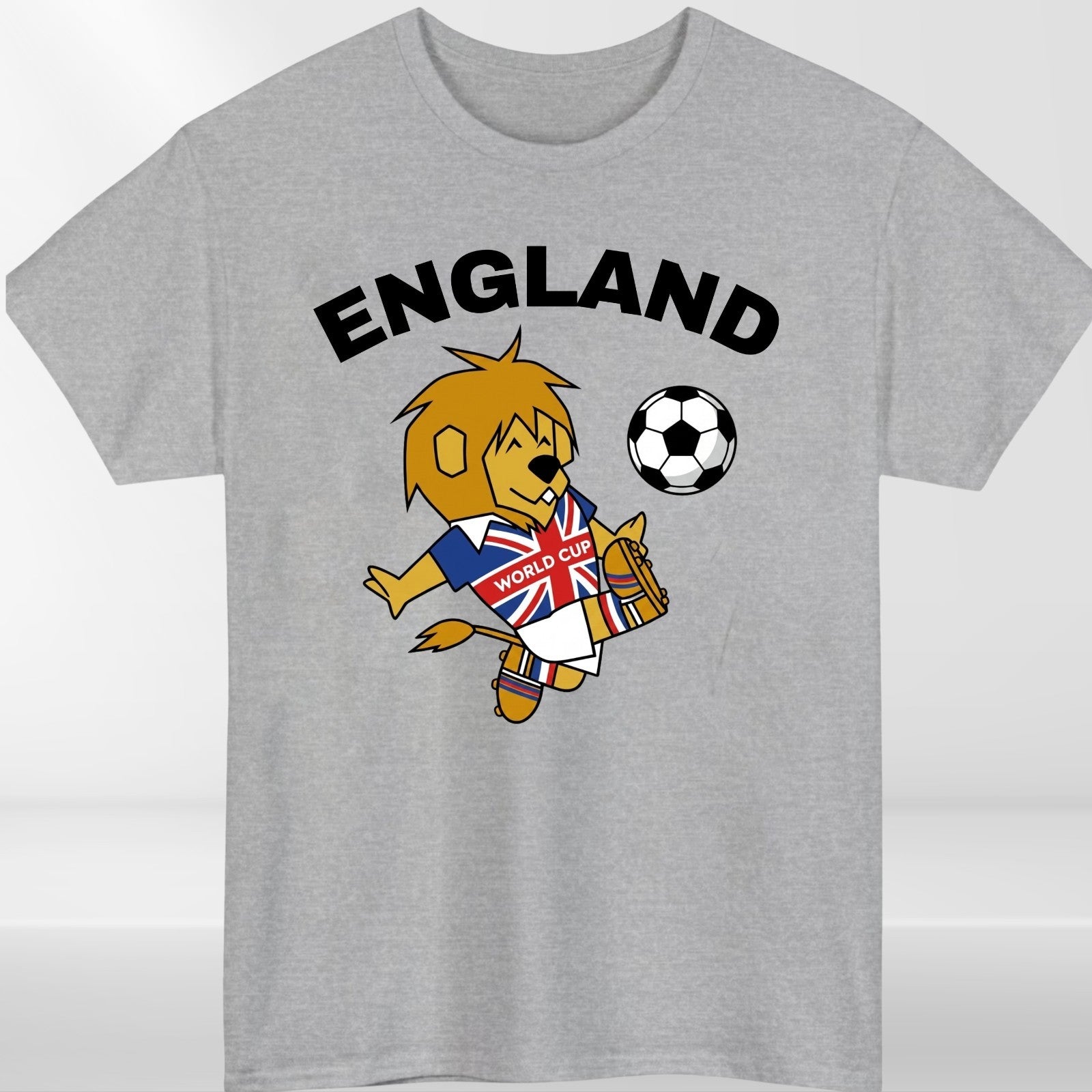 World Cup Willie England Football Fan T Shirt Retro Unisex Gift Tee Top