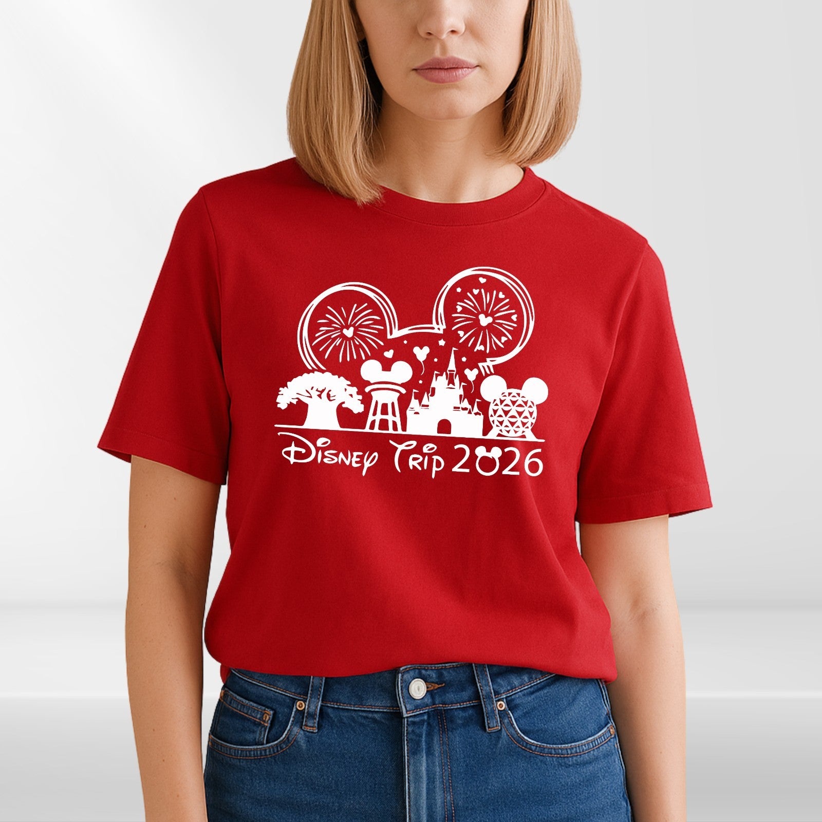 Disney 2026 Family Trip T Shirts Mickey Minnie Matching Disneyland Vacation Tee