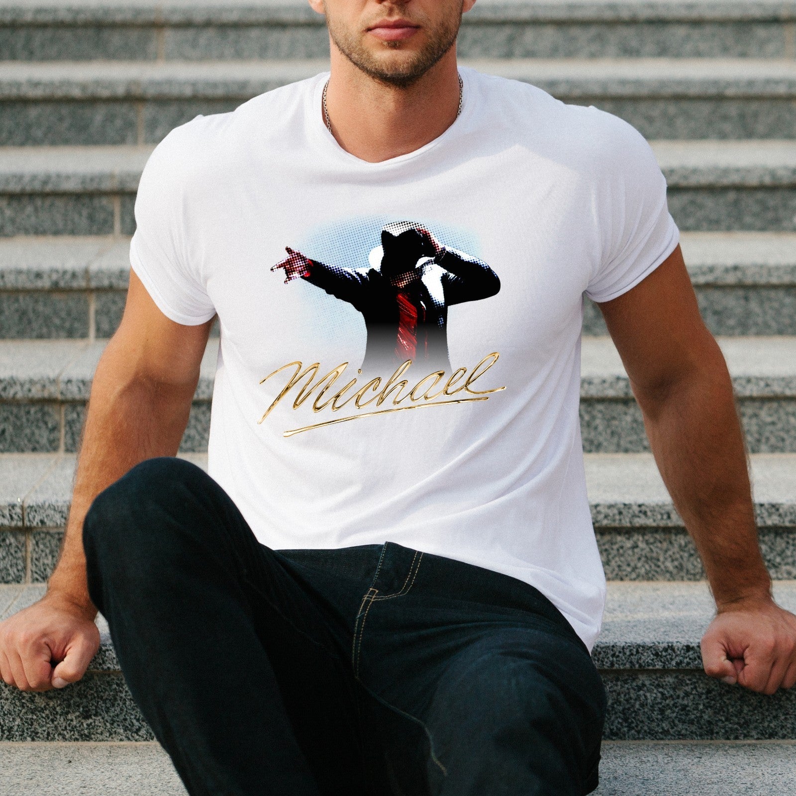 Michael Jackson T Shirt Moonwalk King Pop Dance Graphic Unisex Tee