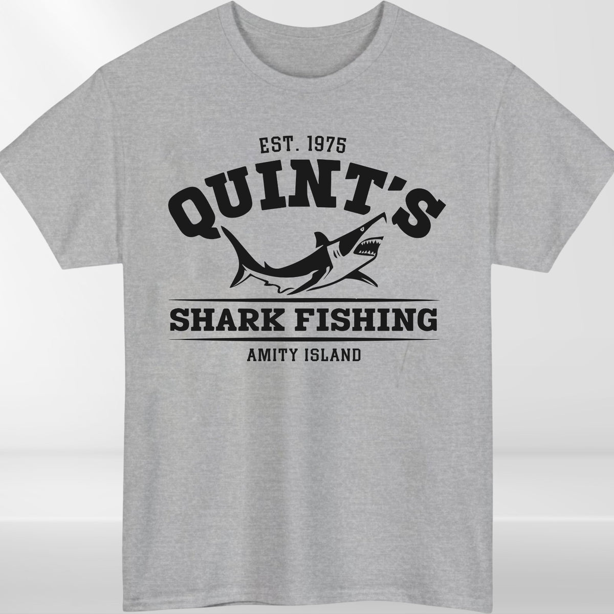 Jaws Quints Amity Island 1975 Shark T-Shirt product view 3