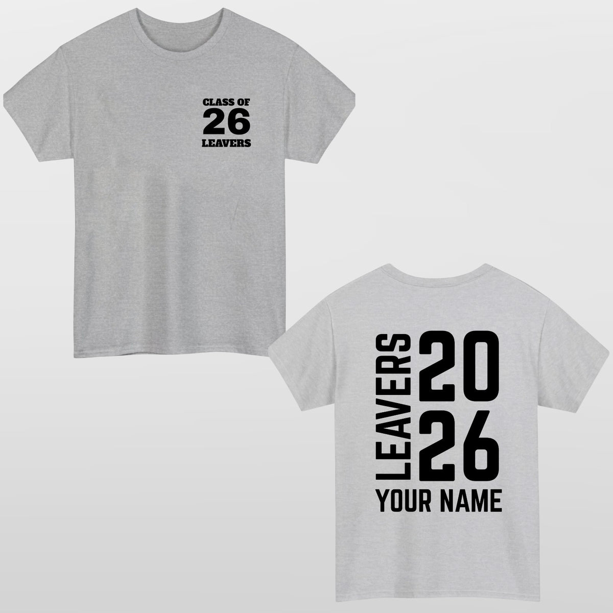 School Leavers Class Of 2026 T Shirt Personalised Name Kids Unisex Gift