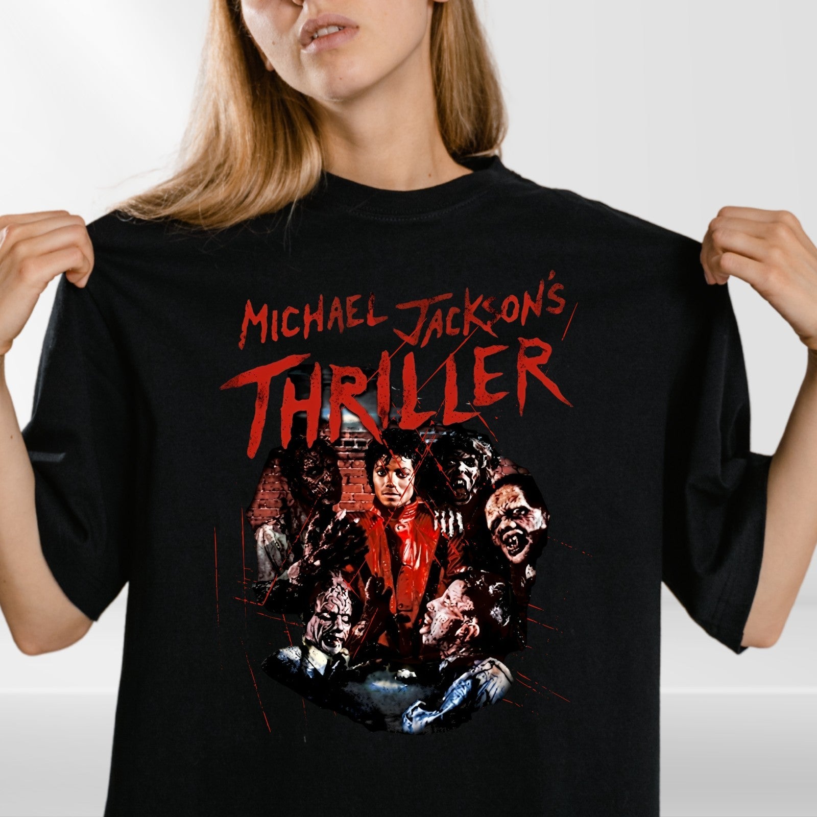 Thriller Inspired Graphic T Shirt Retro Pop Music Unisex Gift Tee Top