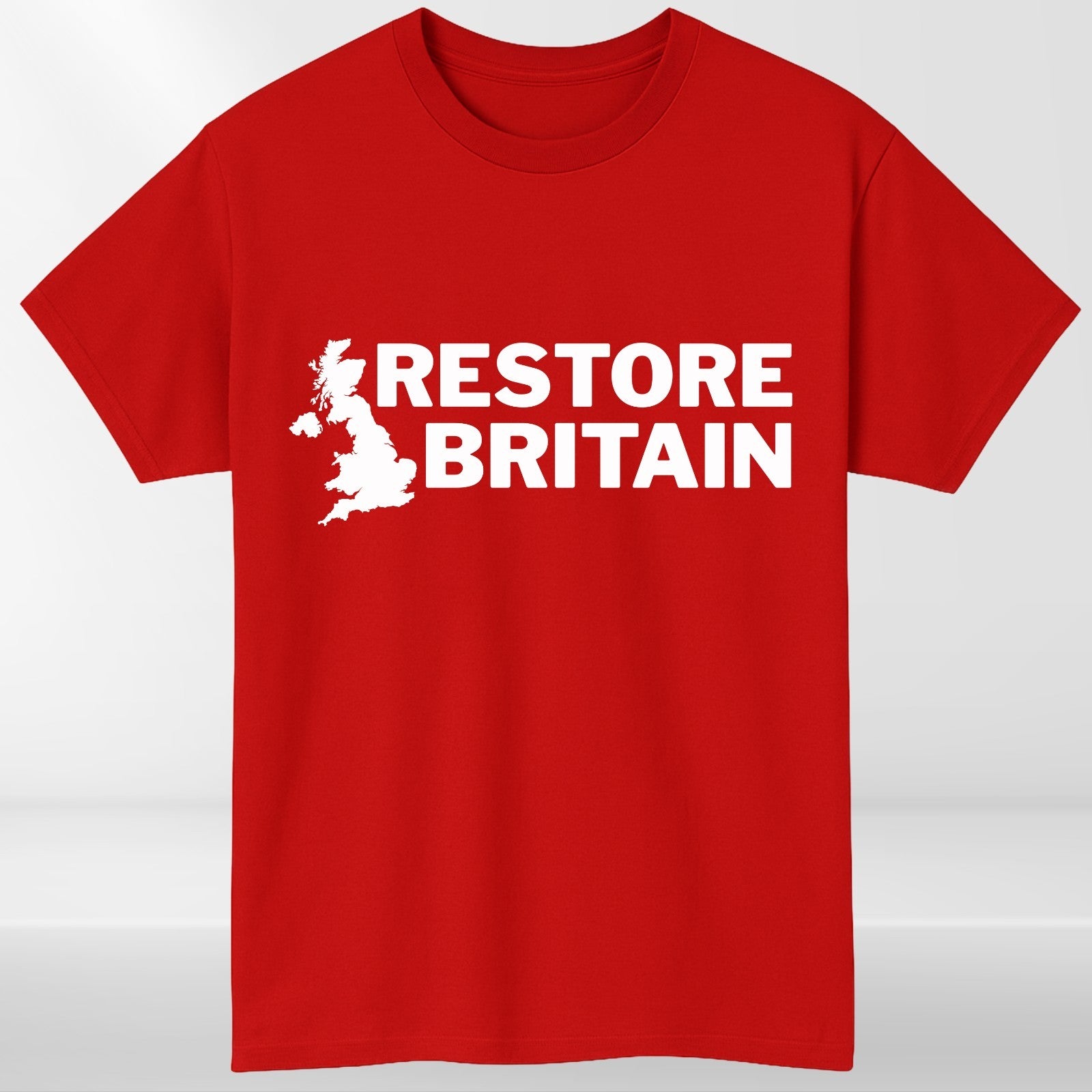 Restore Britain T Shirt Rupert Lowe Politics Patriot British Anti Labour Top Tee