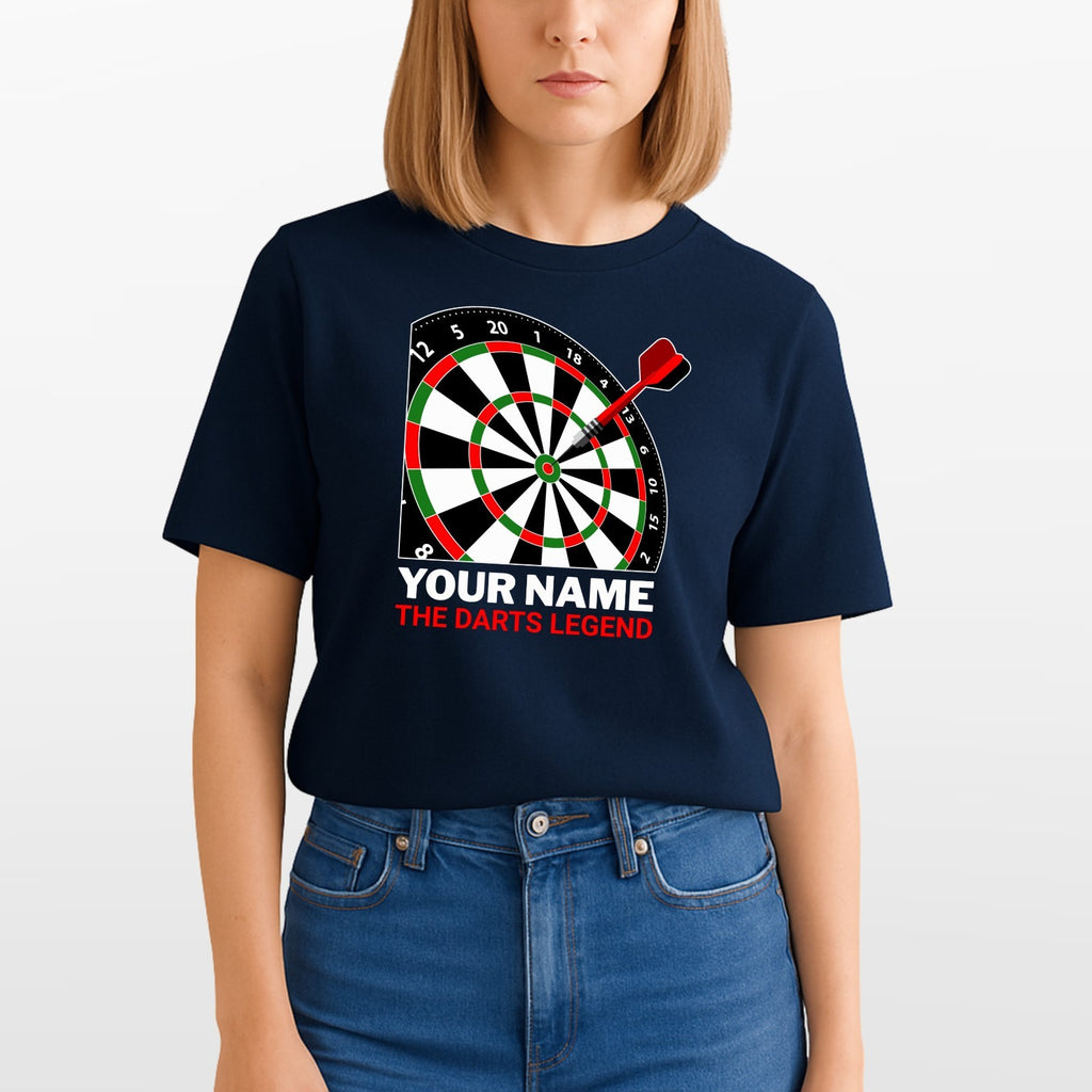 Personalised Darts T Shirt Any Name The Darts Legend Gift Unisex Tee