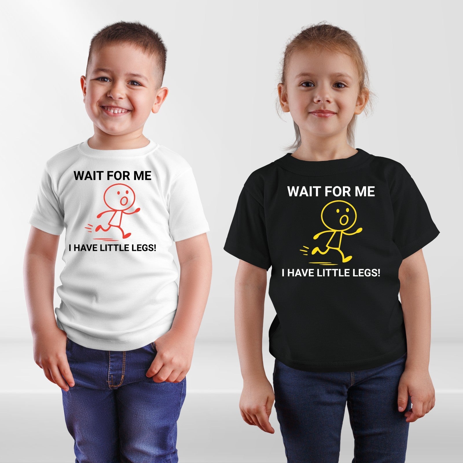 Wait For Me I Have Little Legs T-shirt Funny Running Meme Joke Kids Unisex Tee