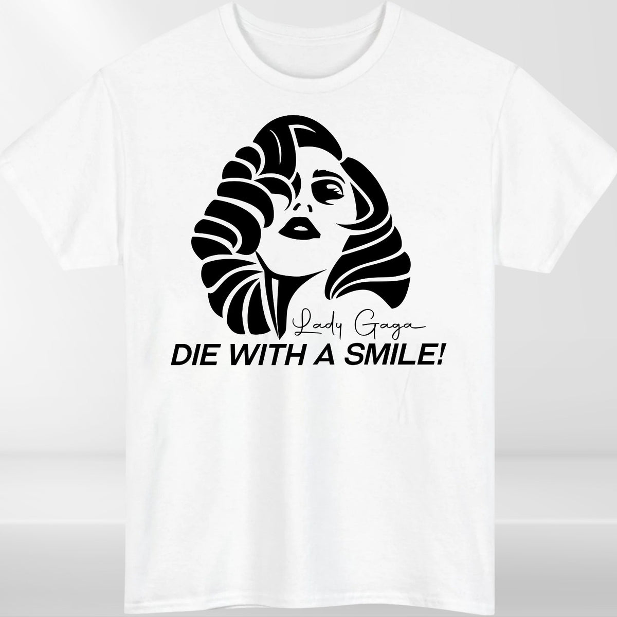 Die With a Simle Abstract Face Pop T-Shirt product view 2