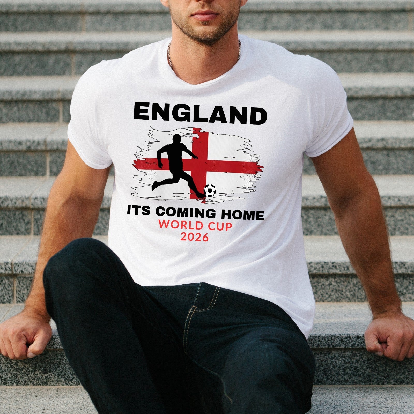 England 2026 Its Coming Home Football Fan T Shirt Soccer Graphic Tee