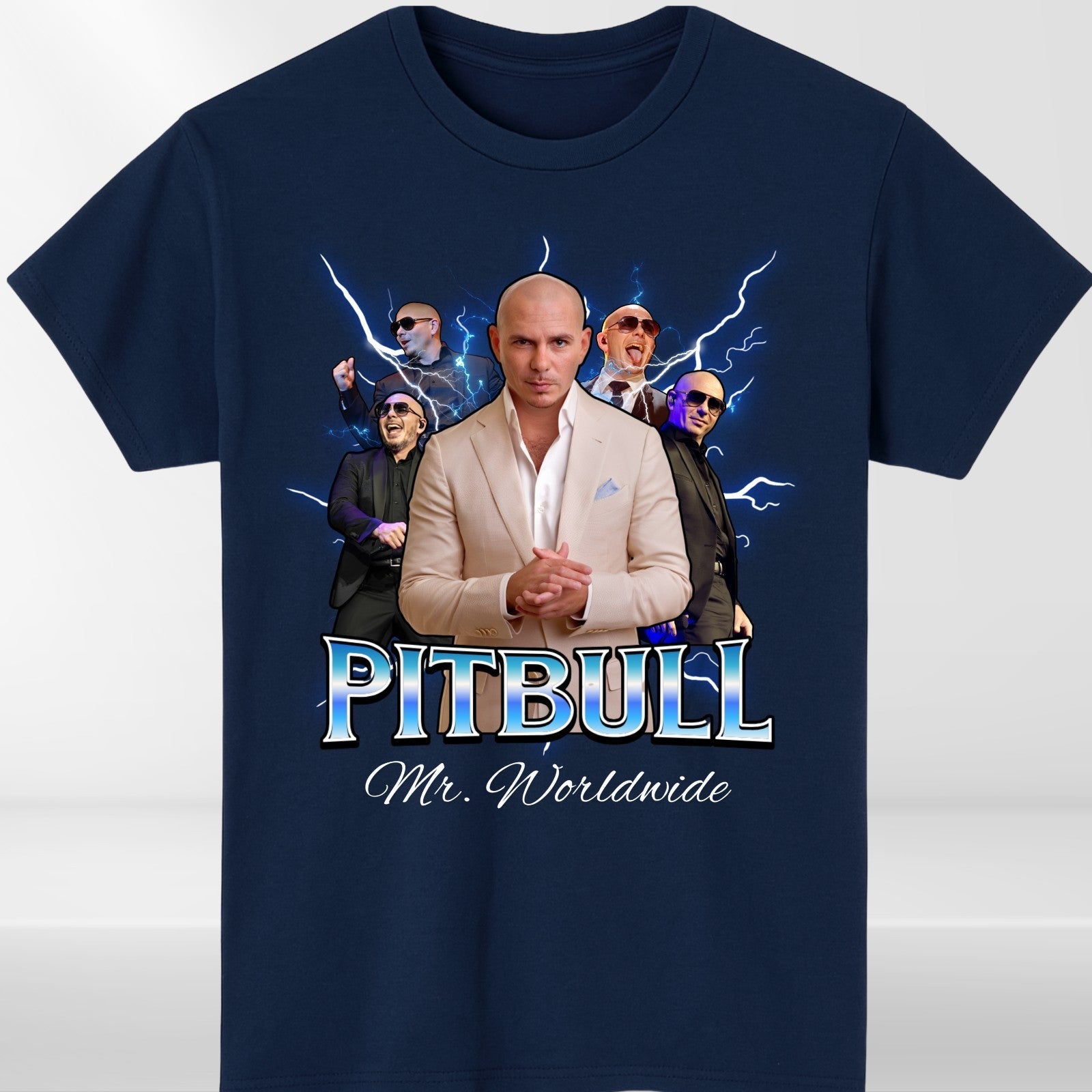 Retro Mr Worldwide Inspired Adults T Shirt Vintage Music Fun Tee Top