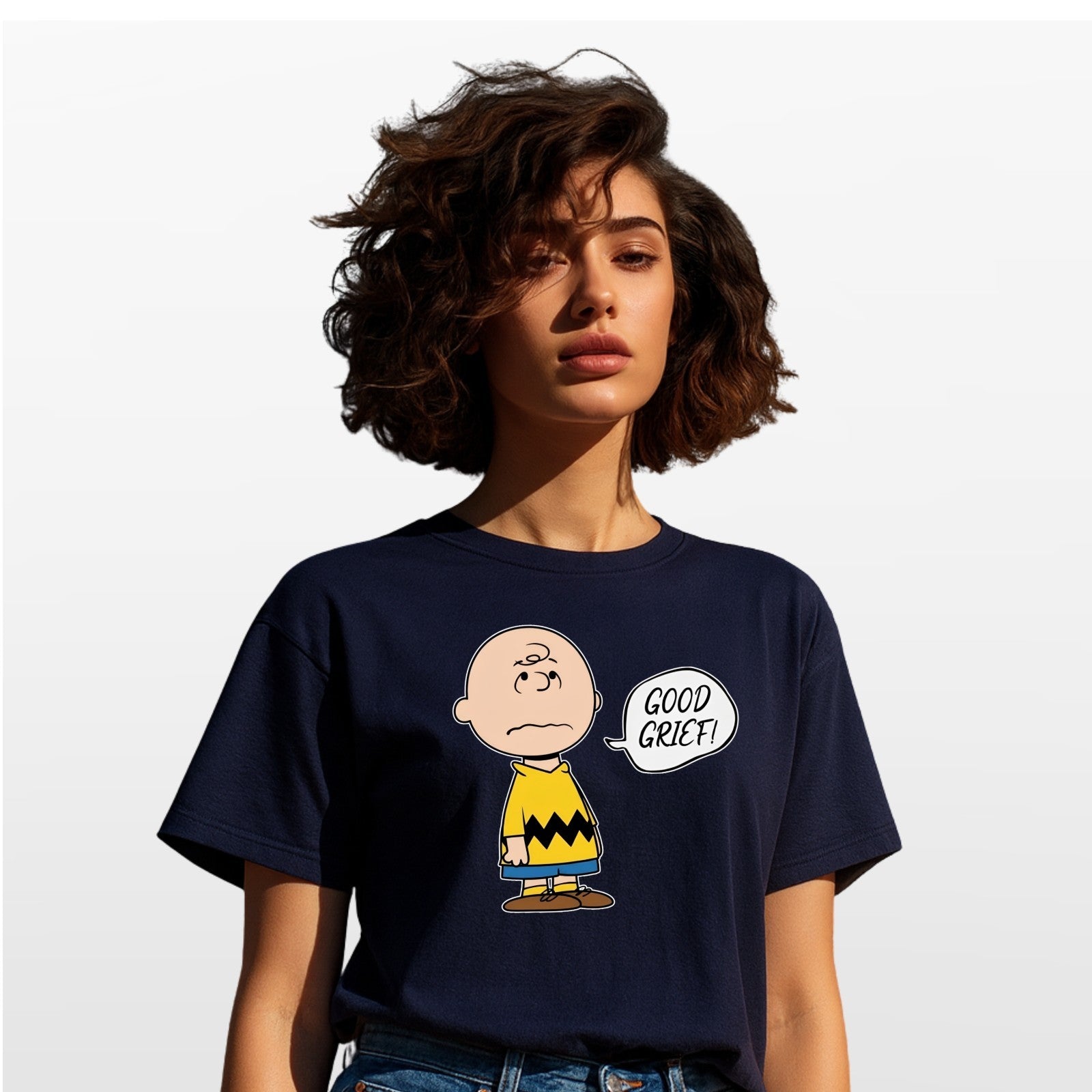 Good Grief Cartoon Unisex T-Shirt-Funny Peanuts Comic Strip Sarcastic Retro Tee