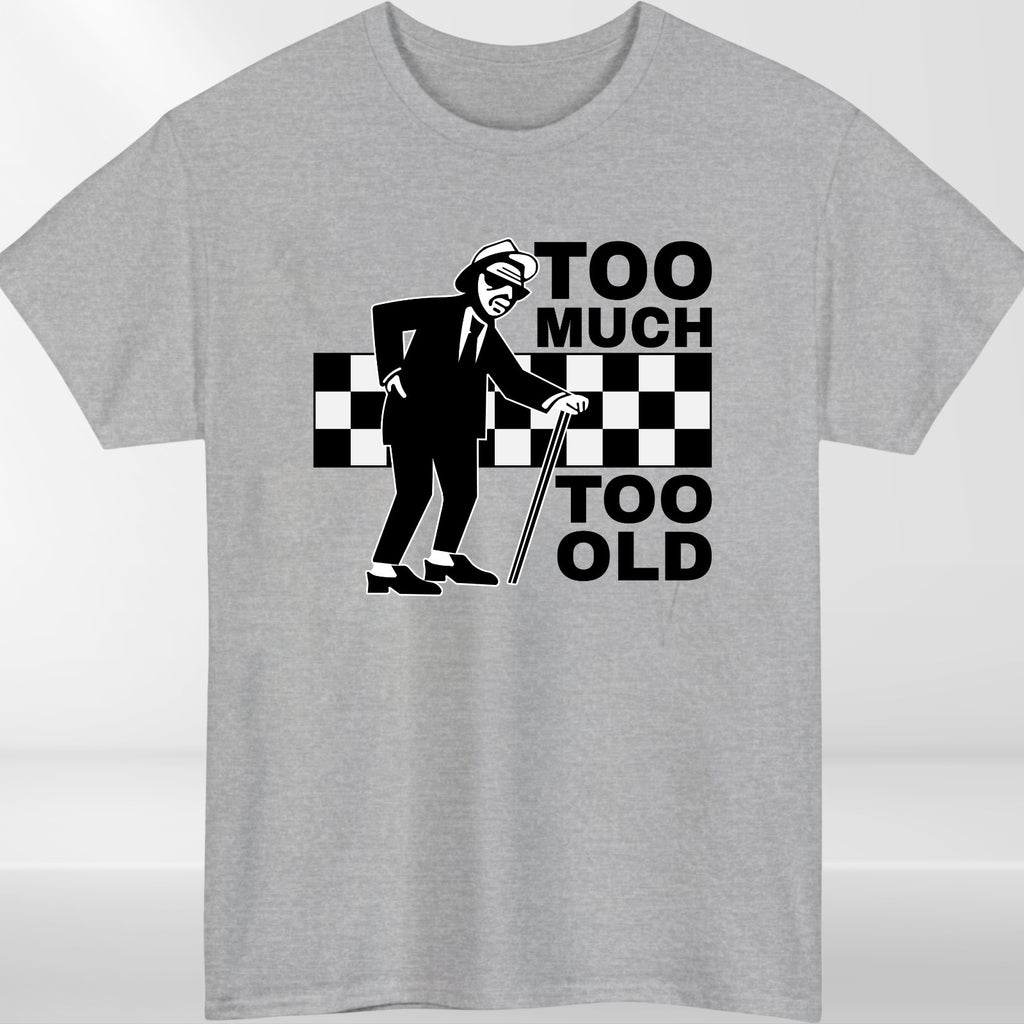 Too Much Too Old T-Shirt Ska 2 Tone Records Music Retro Top Tee