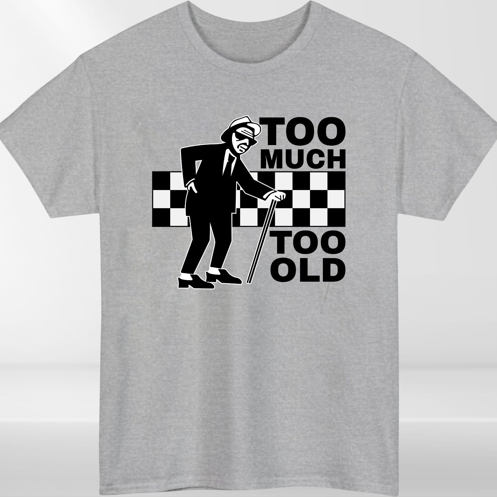 Too Much Too Old T-Shirt Ska 2 Tone Records Music Retro Top Tee