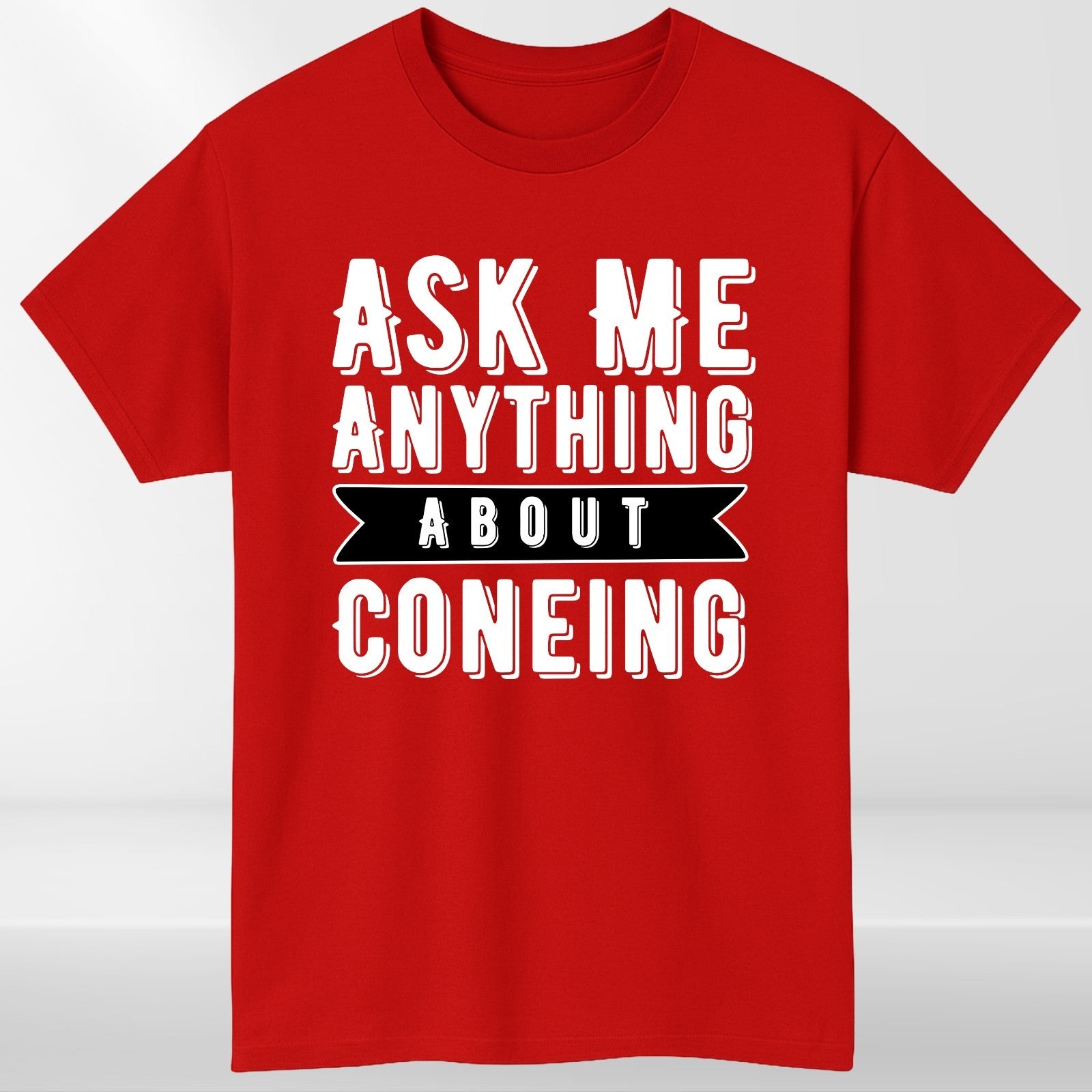 Ask Me Anything About Coneing T Shirt Funny Ice Cream Slogan Tee Unisex Gift