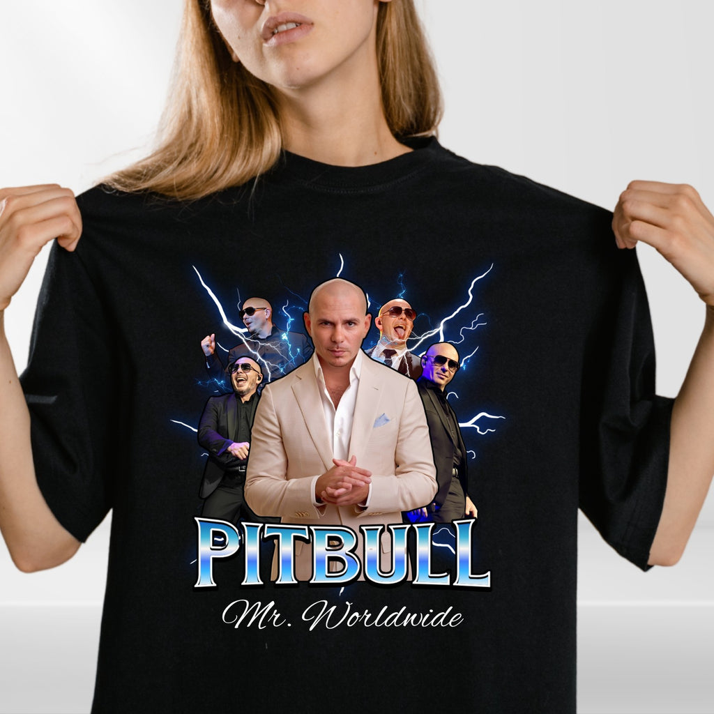 Retro Mr Worldwide Inspired Adults T Shirt Vintage Music Fun Tee Top
