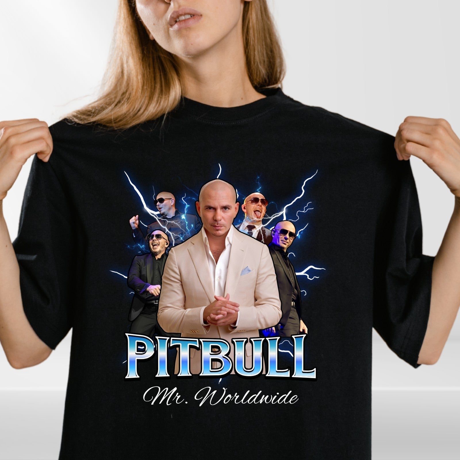 Retro Mr Worldwide Inspired Adults T Shirt Vintage Music Fun Tee Top