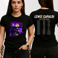 Lewis Capaldi UK Tour 2025 T-Shirt Concert Merch Front & Back Fan Gift Tee Top