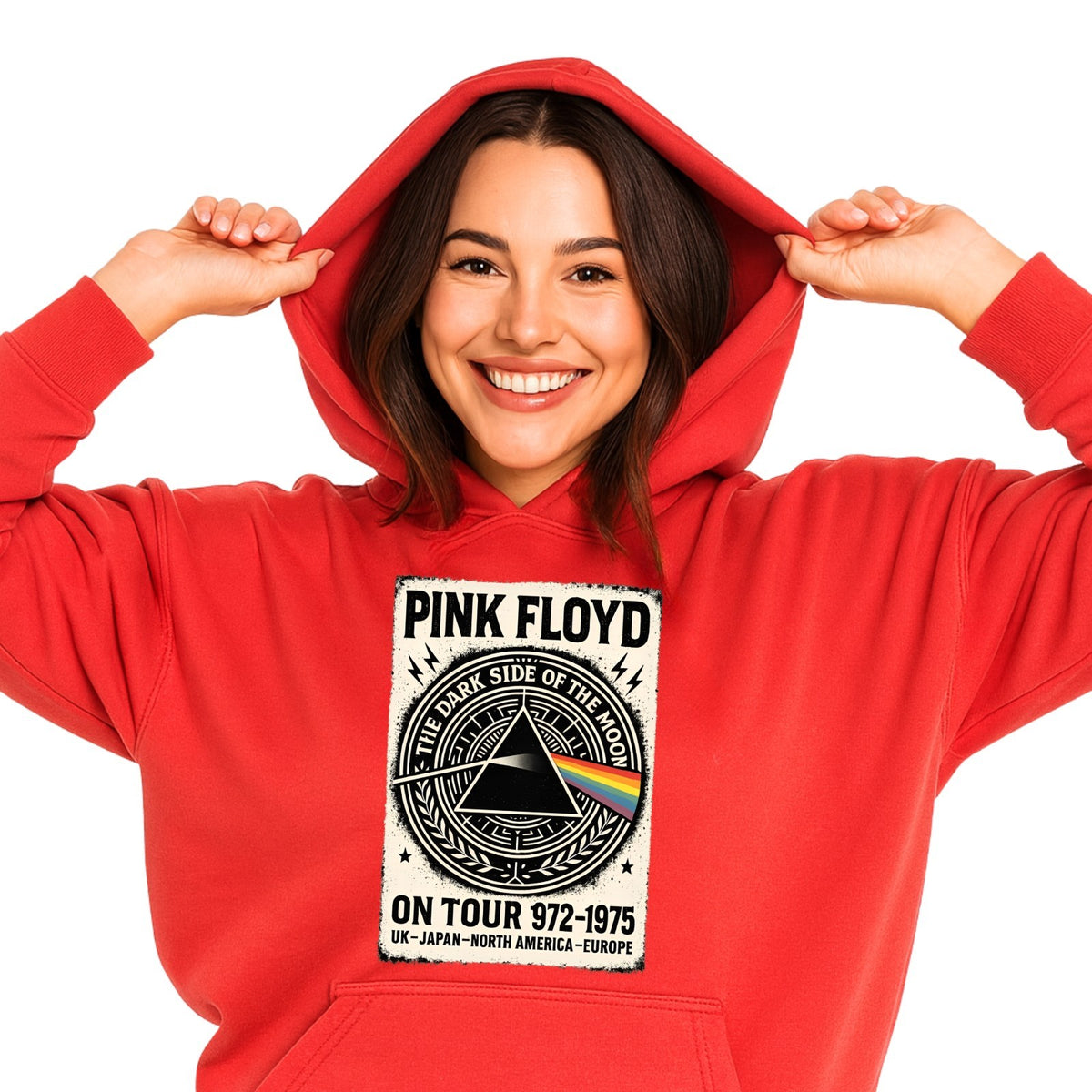 Vintage Psych Hoodie | Dark Side Of The Moon Band Hoodie | Music Gift Top 3Y–4XL