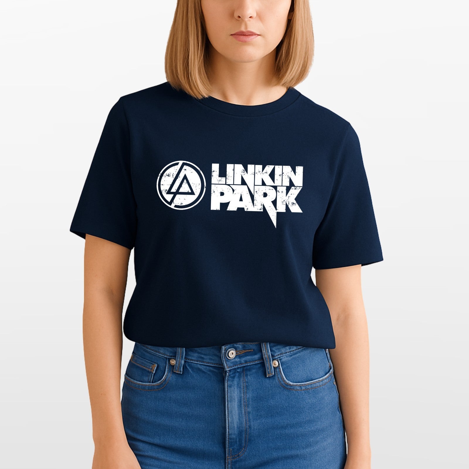 Linkin Park Logo T-Shirt Black Nu Metal Rock Band Tee Unisex