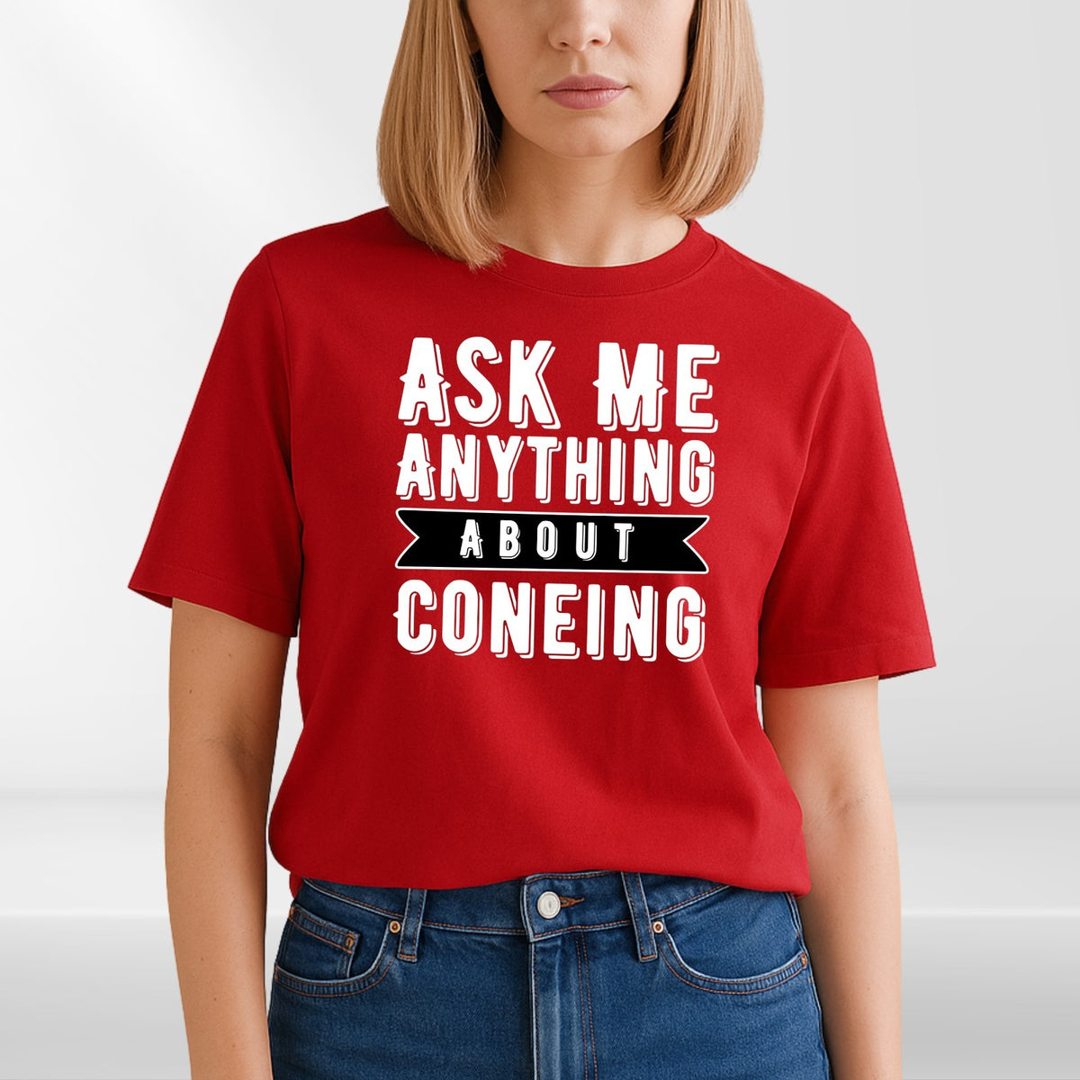 Ask Me Anything About Coneing T Shirt Funny Ice Cream Slogan Tee Unisex Gift