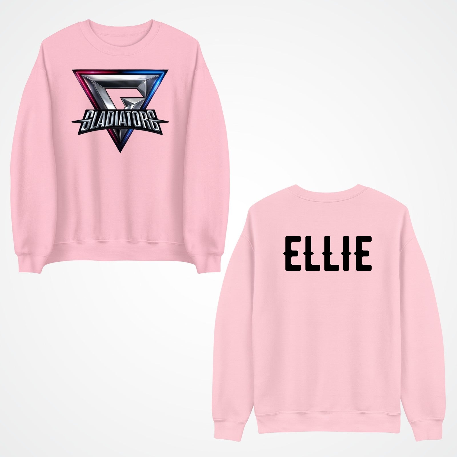 Personalised Gladiators Adult Kids Jumper  Gaming Team Gamer 90's TV Show Xmas