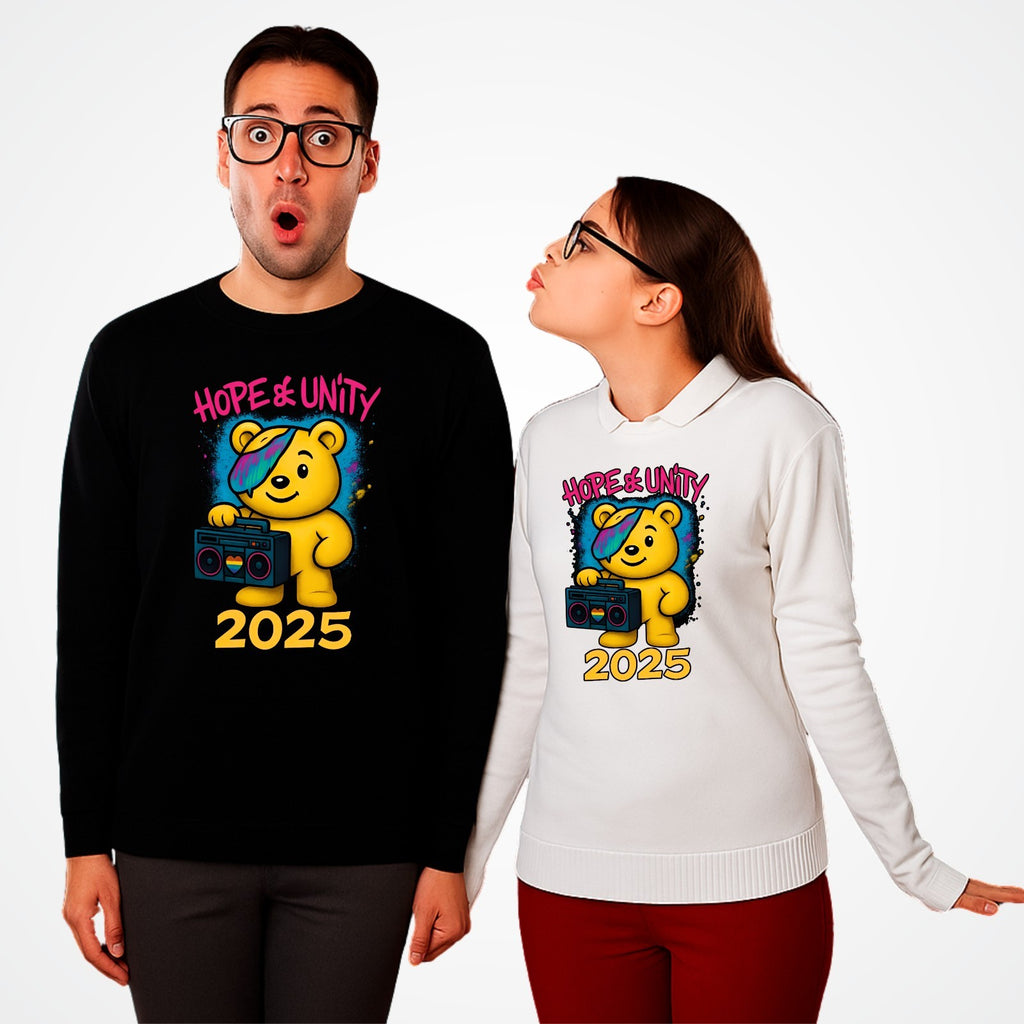 Hope & Unity 2025 Bear Jumper | Positive Sweatshirt | Unisex Gift 3Y–4XL