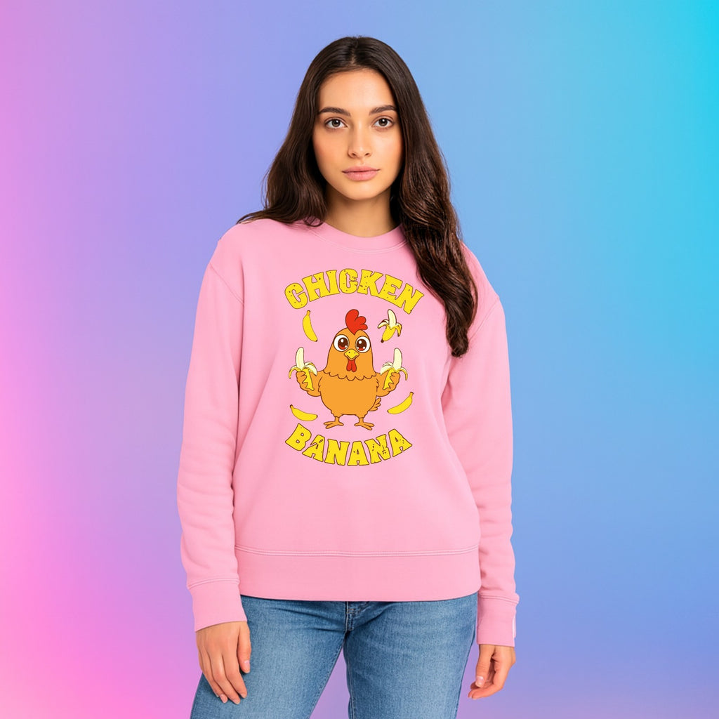 Chicken Banana Jumper | Funny Chicken Meme Sweatshirt | Cute Gift | Kids to 4XL