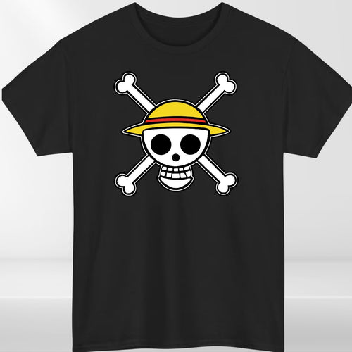 Anime One Piece Straw Hat Pirates Flag Japanese T-shirt Adults, Teens & Kids