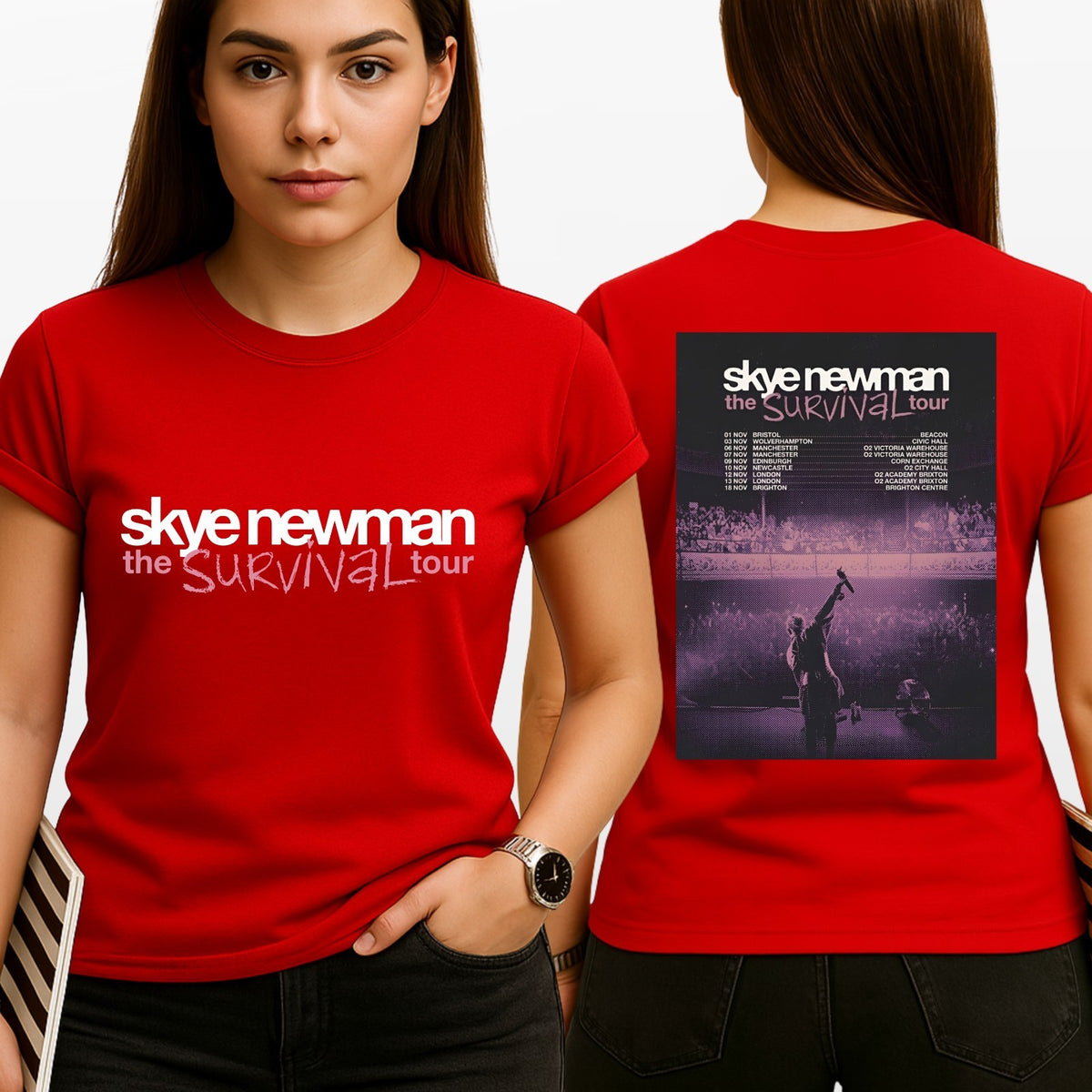 Skye Newman Survival Tour 2026 UK T Shirt Pop Music Concert Unisex Tee