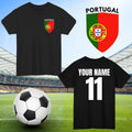Personalised Portugal Football T-Shirt Custom Name And Number Sports Lover Top