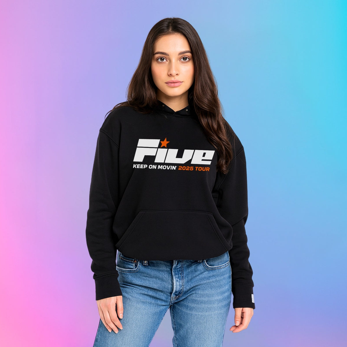 Five Keep On Movin Tour 2025 Hoodie Uk Pop Tour Concert Fans Gift Unisex Jumper