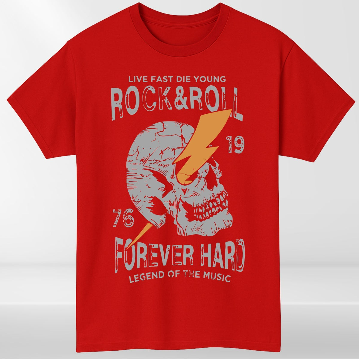 KAM Big Fashion Rock N Roll T Shirt Cotton Short Sleeve Casual Tee