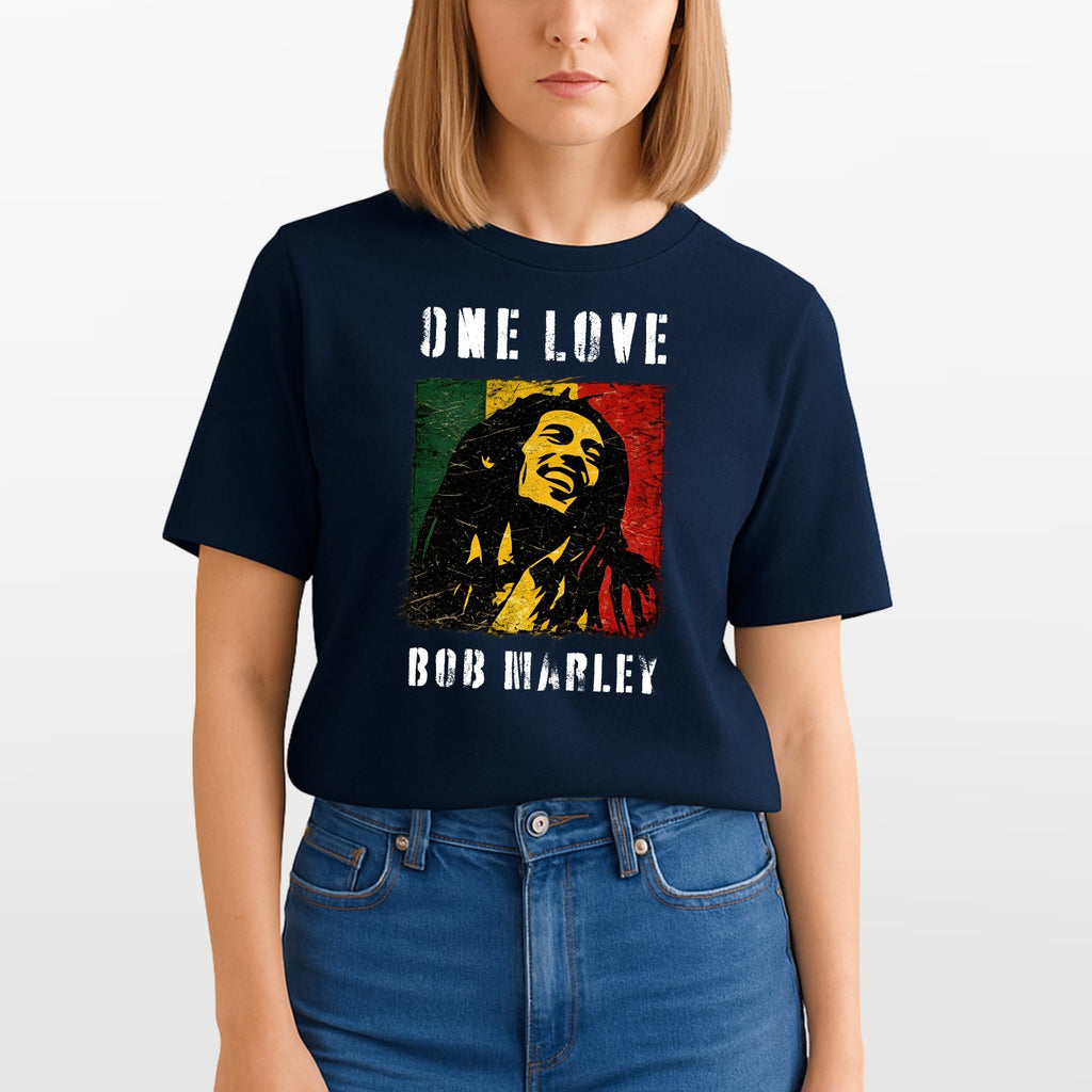 One Love Reggae Music T-Shirt Jamaican Pride Inspired Graphic Unisex Casual Tee