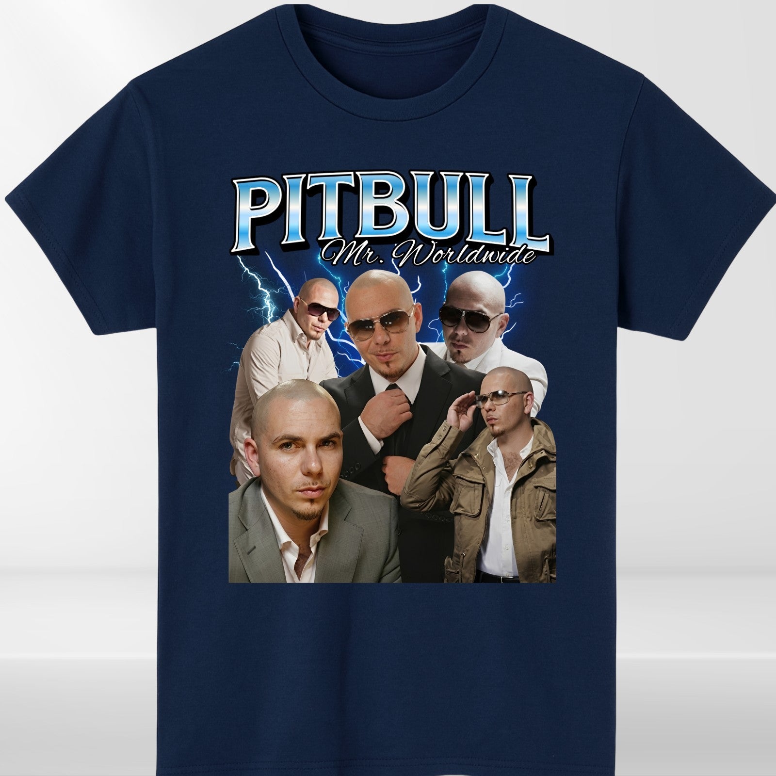 Retro Mr Worldwide Inspired T Shirt Vintage Music Graphic Fan Tee Top UK