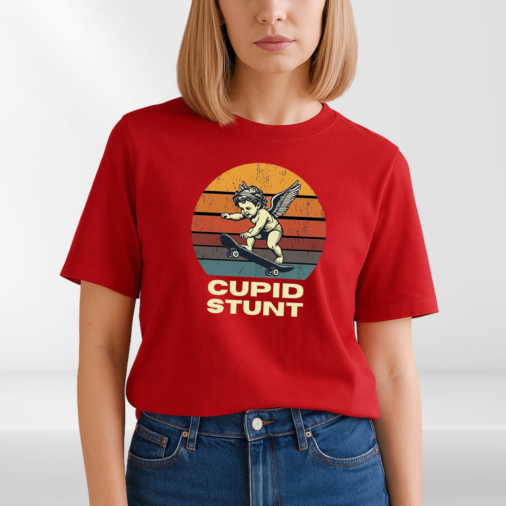 Cupid Stunt Funny Joke T Shirt Sarcastic Humour Unisex Party Gift Tee Top