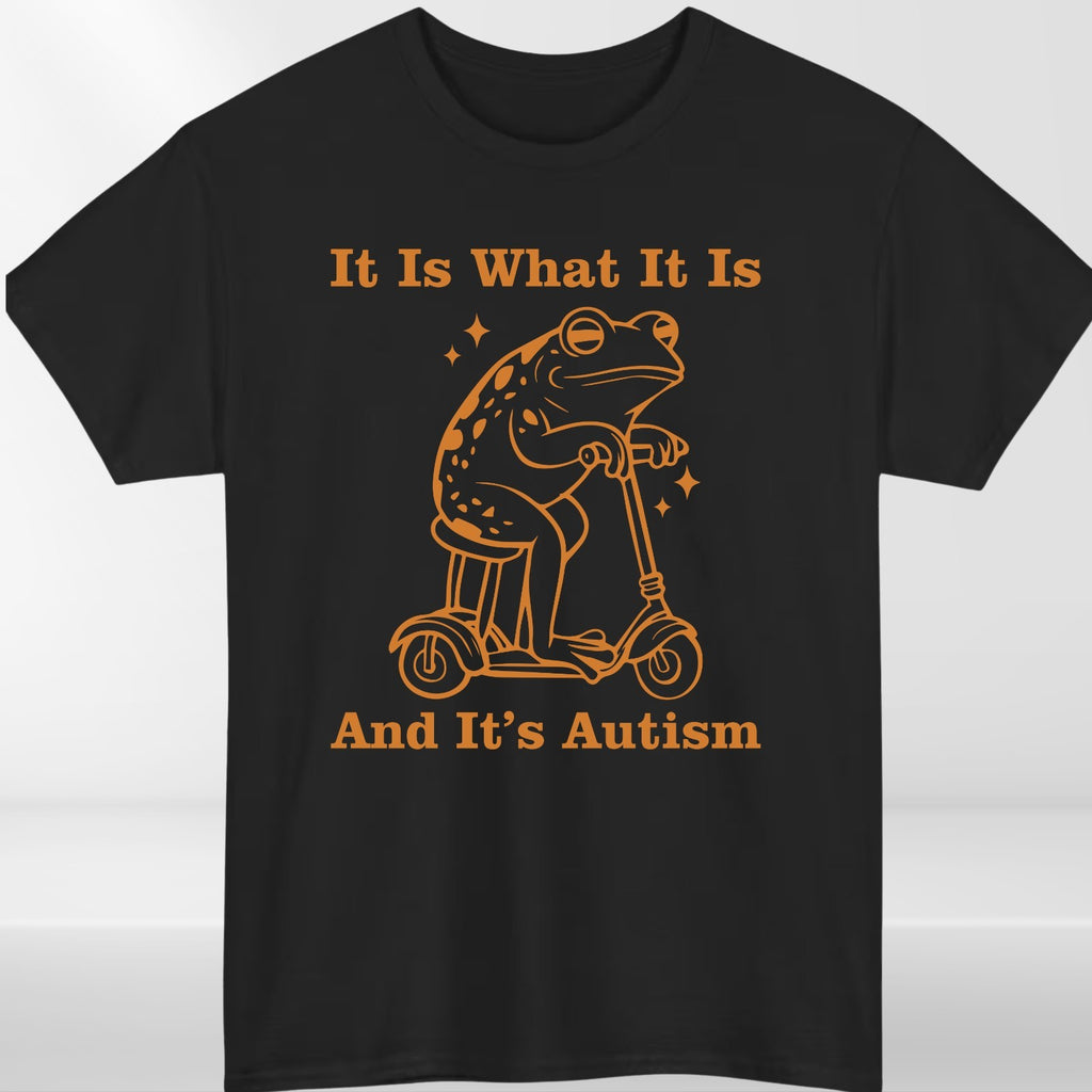 It Is What It Is Autism Awareness Frog Retro Funny Graphic T Shirt Tee UK