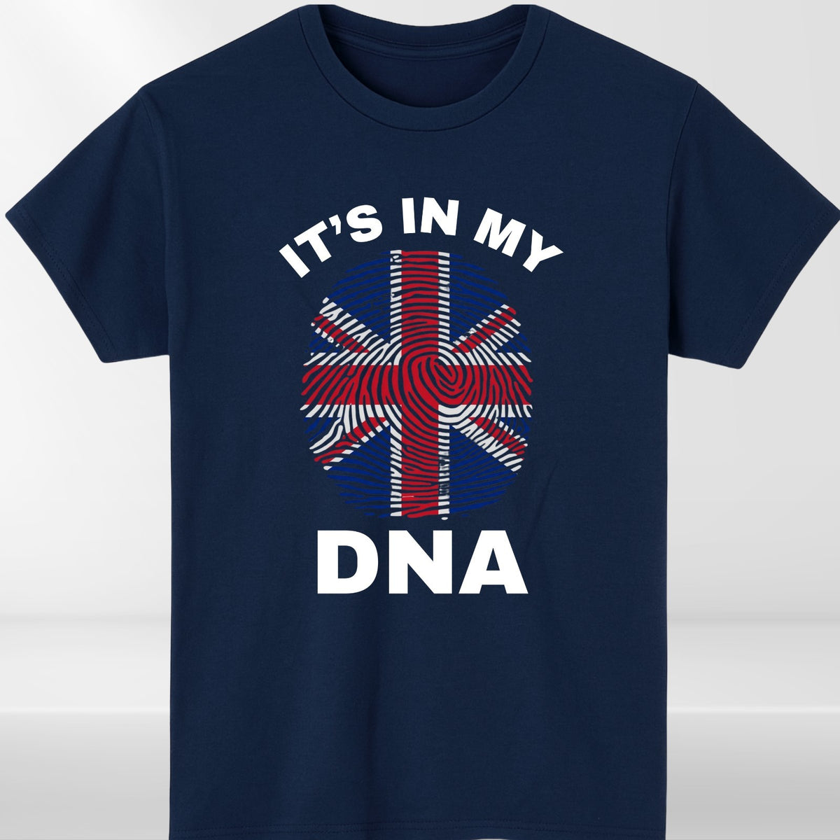 Britain Its In My DNA Funny Union Jack Flag T Shirt British Pride Unisex Cotton