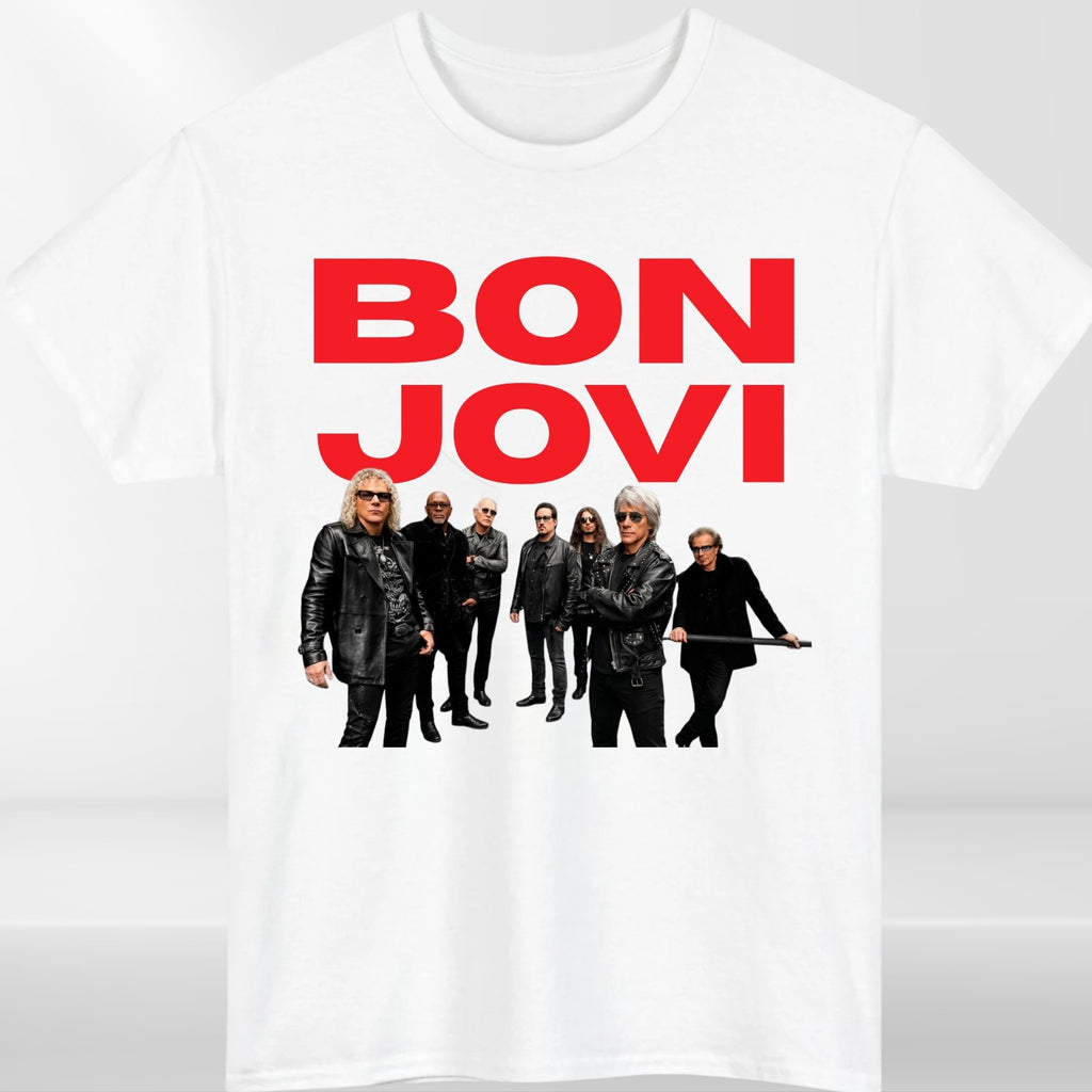 Bon Jovi Inspired T-Shirt Band Merch Heart Unisex Tee Tour Rock Top