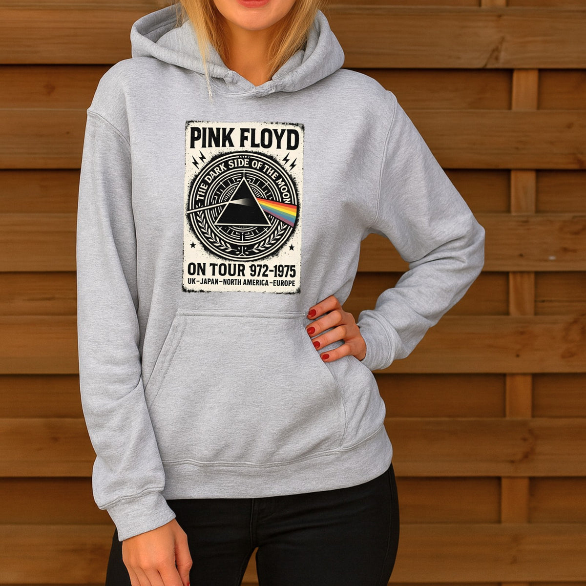 Vintage Psych Hoodie | Dark Side Of The Moon Band Hoodie | Music Gift Top 3Y–4XL