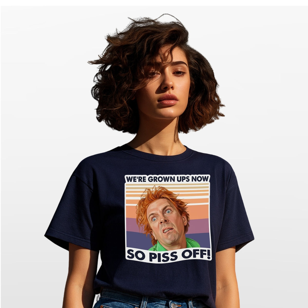 DROP DEAD FRED INSPIRED T SHIRT WE'RE GROWN UPS NOW FUNNY RIK MAYALL UNISEX TEE