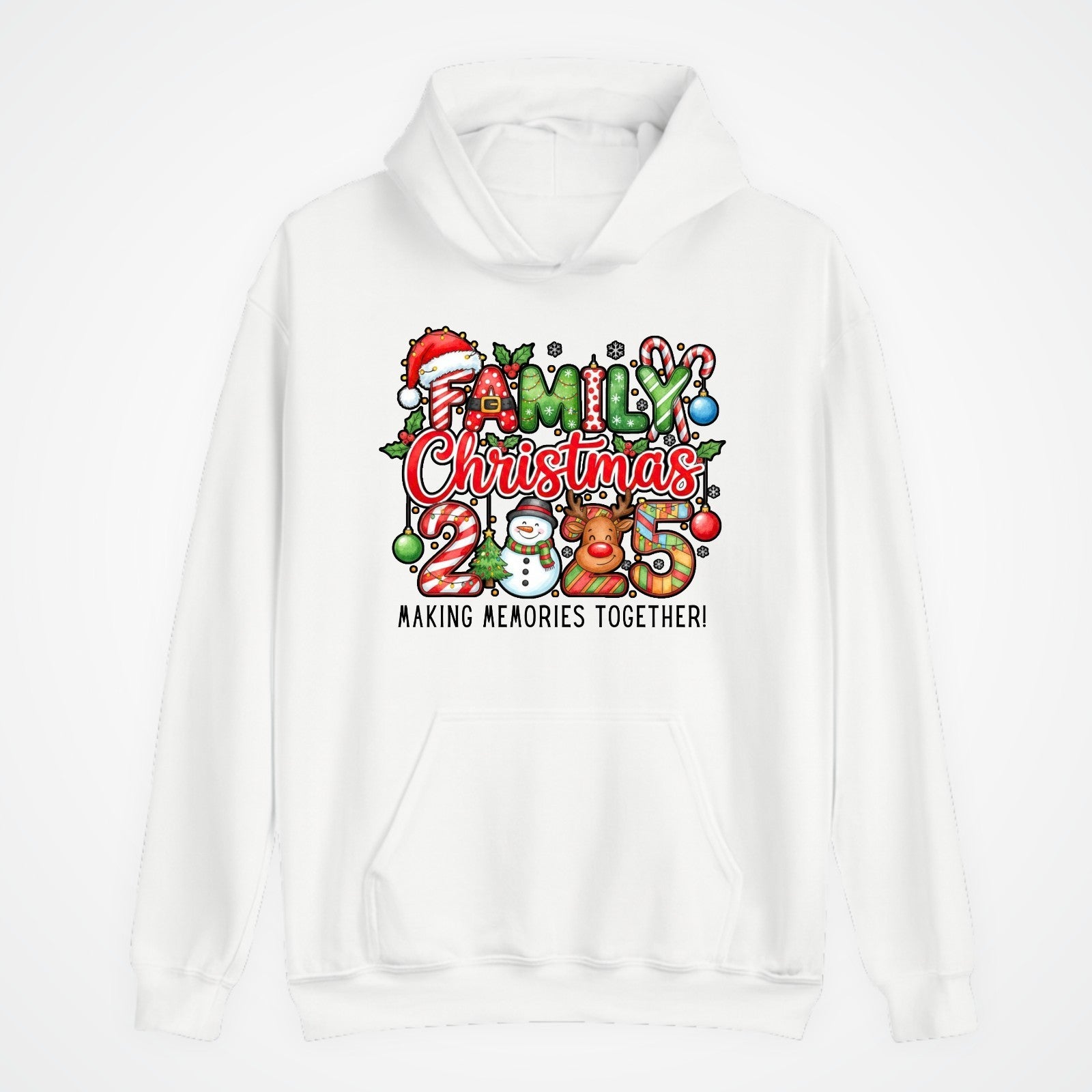 Family Christmas 2025 Hoodie | Matching Xmas Hoodie | Snowman & Reindeer Gift |