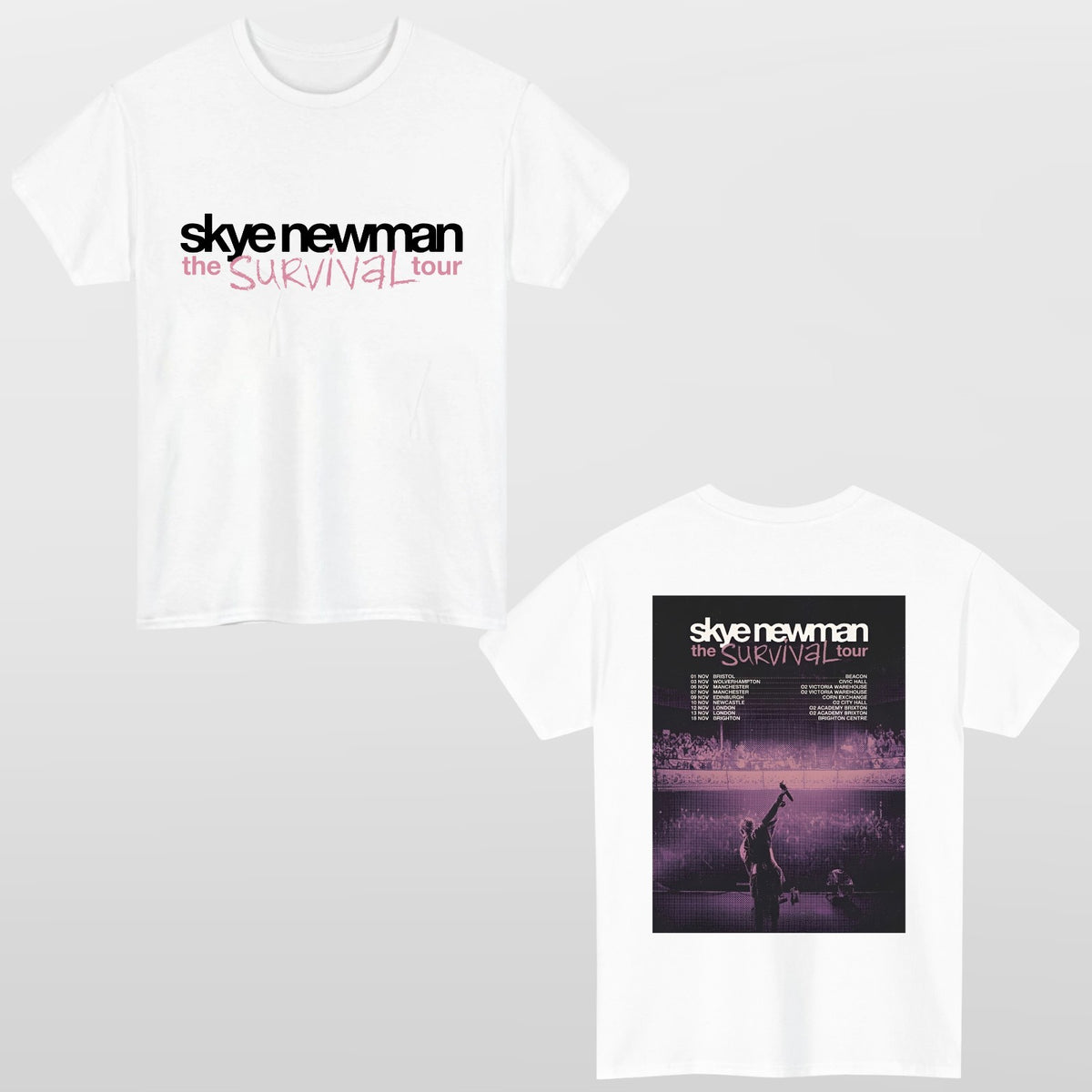 Skye Newman Survival Tour 2026 UK T Shirt Pop Music Concert Unisex Tee