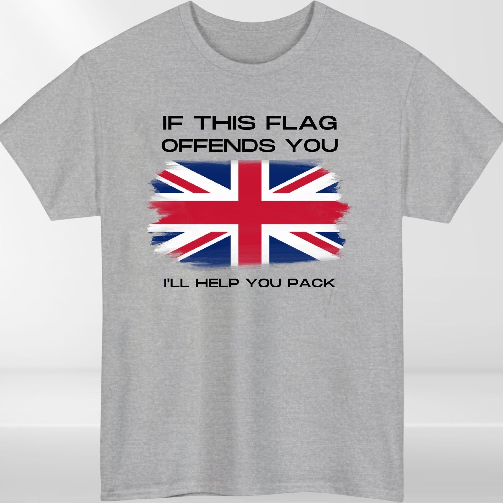 UK Flag Funny Patriotic Graphic Union T-Shirt product view 3