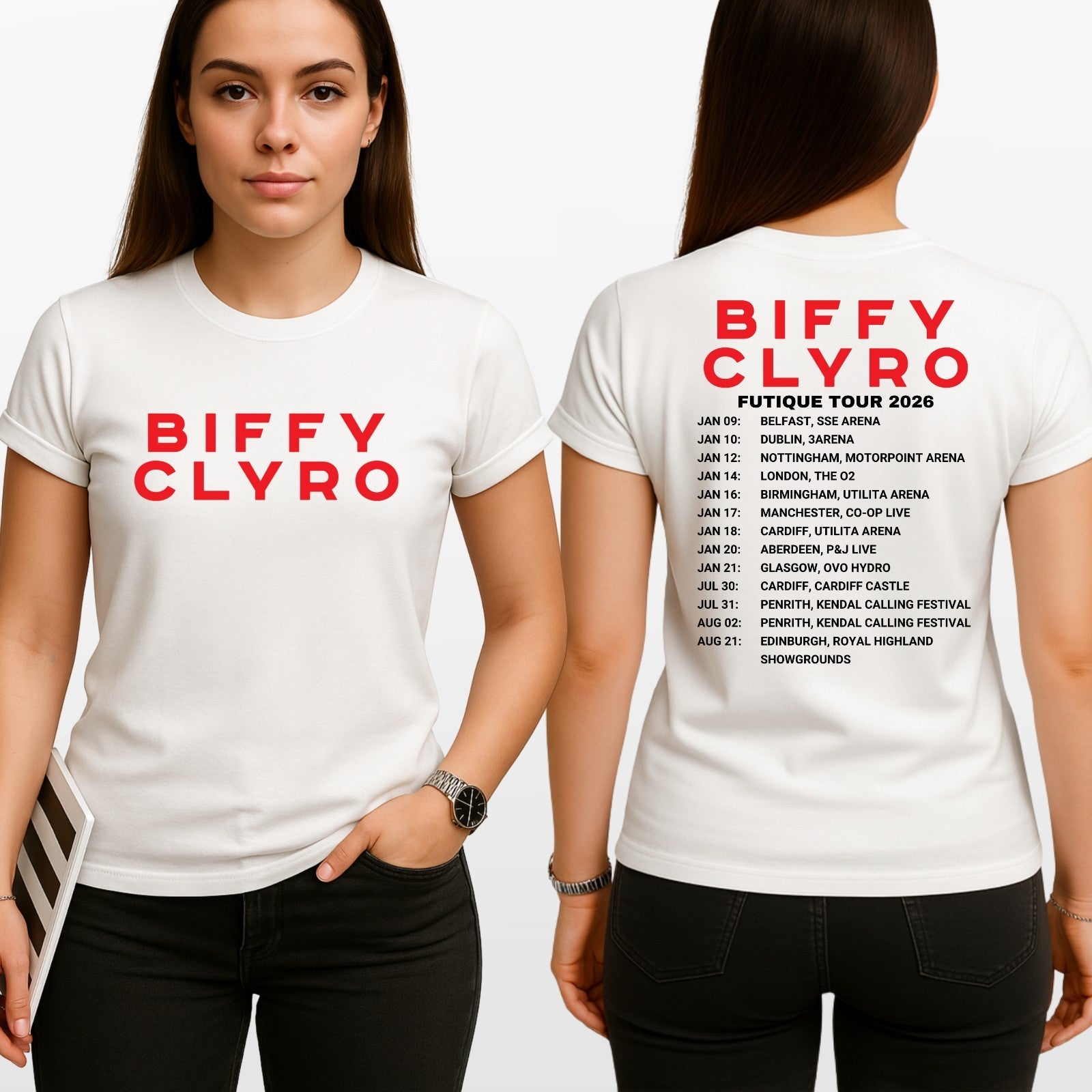 Biffy Clyro Futique Tour 2026 Unisex T Shirt - VintageRock Band Tee Top