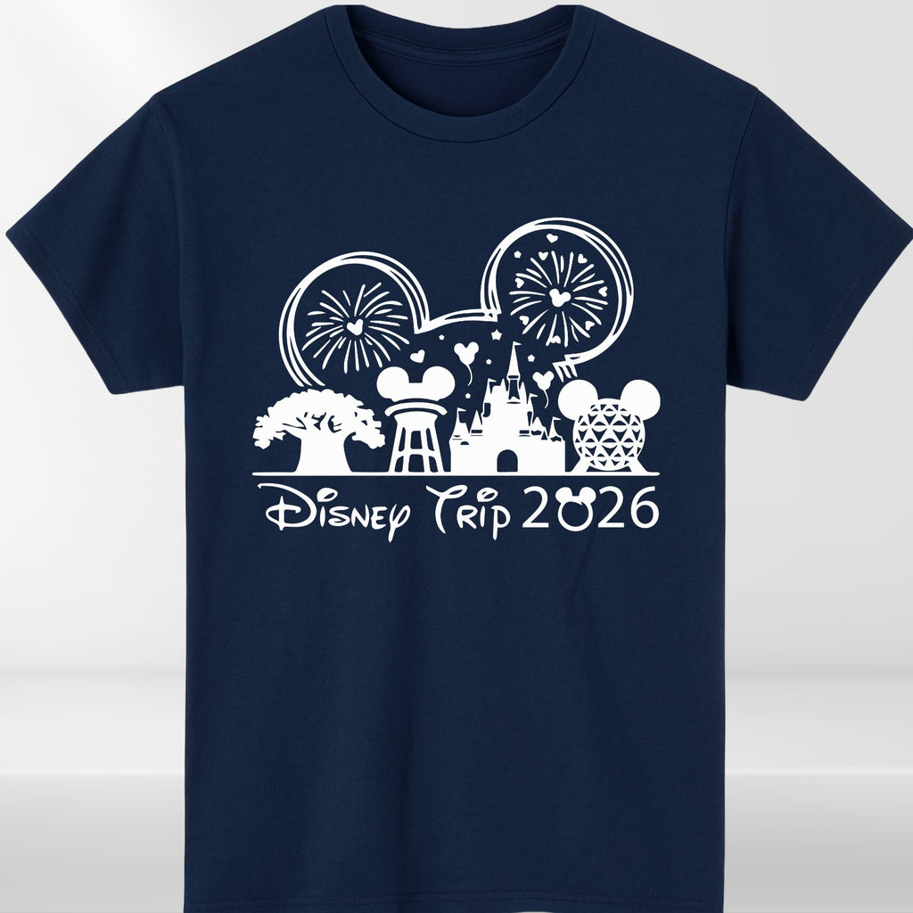 Disney 2026 Family Trip T Shirts Mickey Minnie Matching Disneyland Vacation Tee