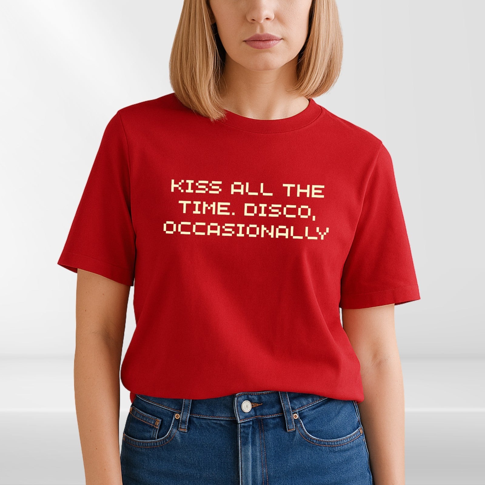 Kiss All The Time Disco Occasionally T Shirt Music Fan Concert Tee Top