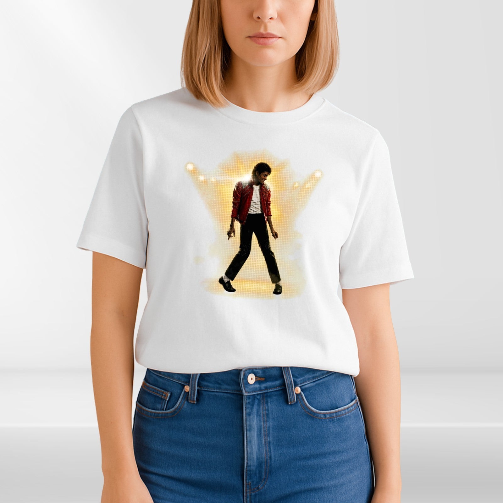 Michael Jackson 80s Thriller Crew Neck T-Shirt Mens Clothing Summer Tee