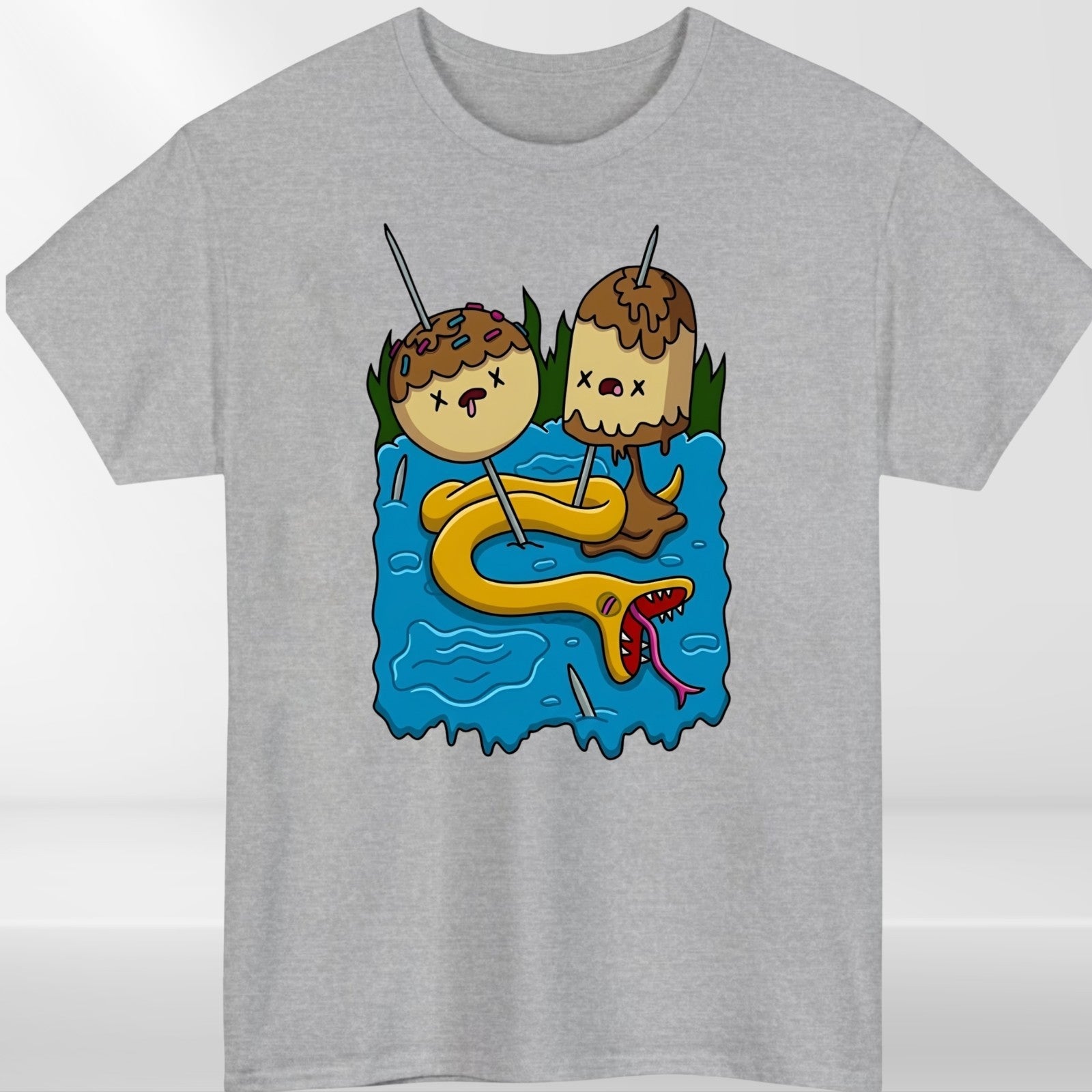 Adventure Time T Shirt Princess Bubblegum Snake Pond Graphic Unisex Tee UK