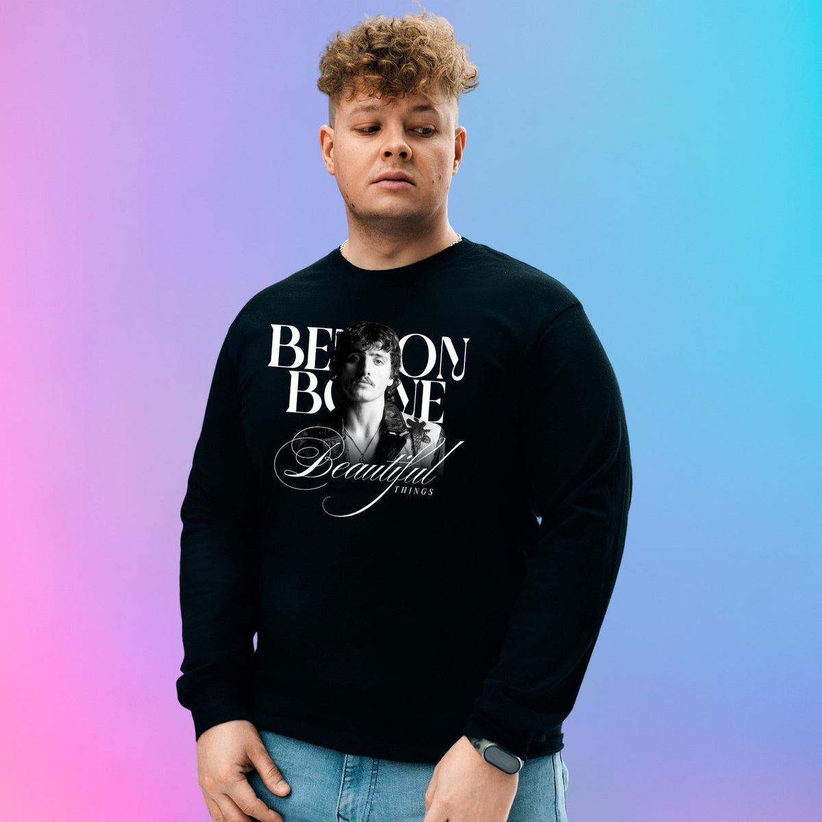 Benson Boone Beautiful Things Graphic Fans Unisex  Jumper , 3year  -5XL