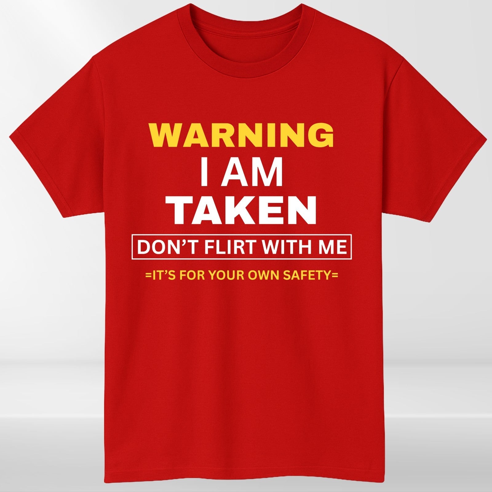 Warning I'm Taken T Shirt Funny Relationship Couples Unisex Gift Tee Top UK