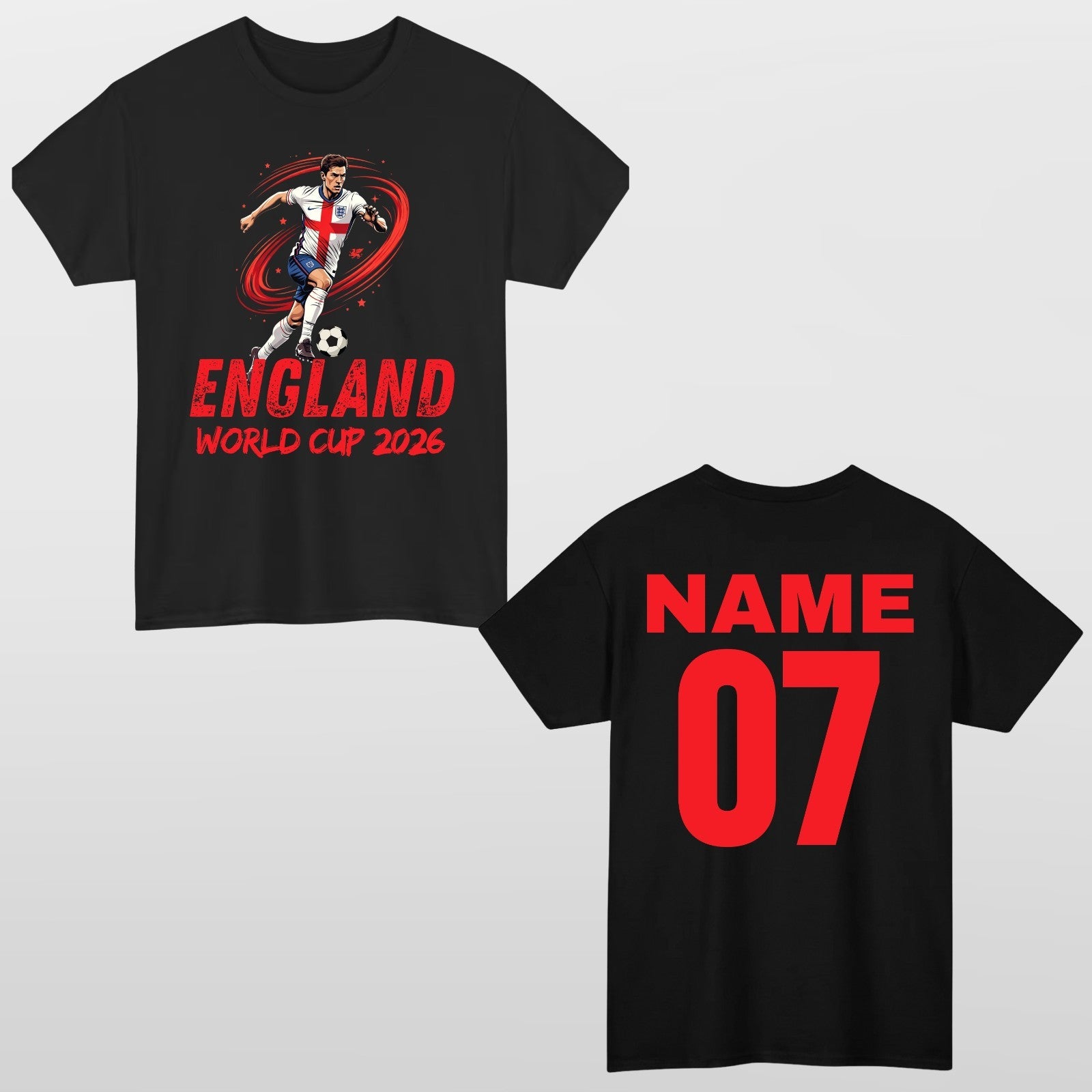 England World Cup 2026 Flag T-Shirt - Gift For Football Friend Player Unisex Tee